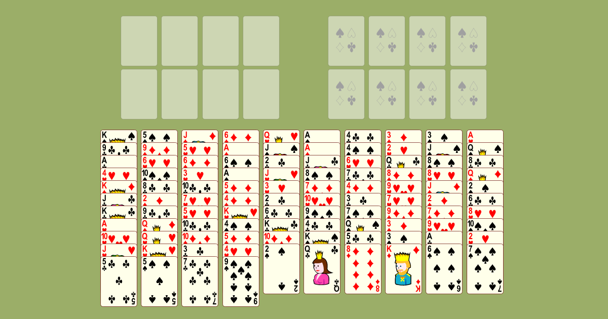 How to play FreeCell Two Decks Free Online