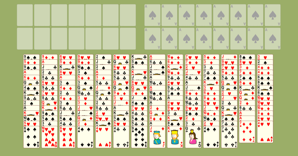 FreeCell Três Deck Solitaire - Jogue On-line