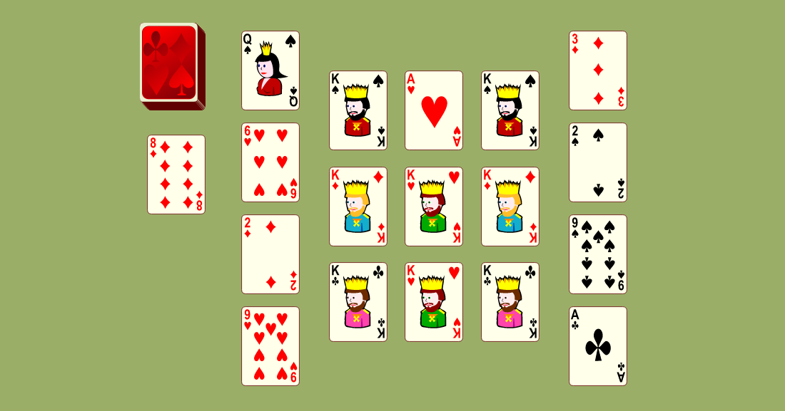 Sultan Solitaire - Find All 8 Queens - Play Online